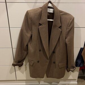 Wilfred Houndstooth Blazer in Brown